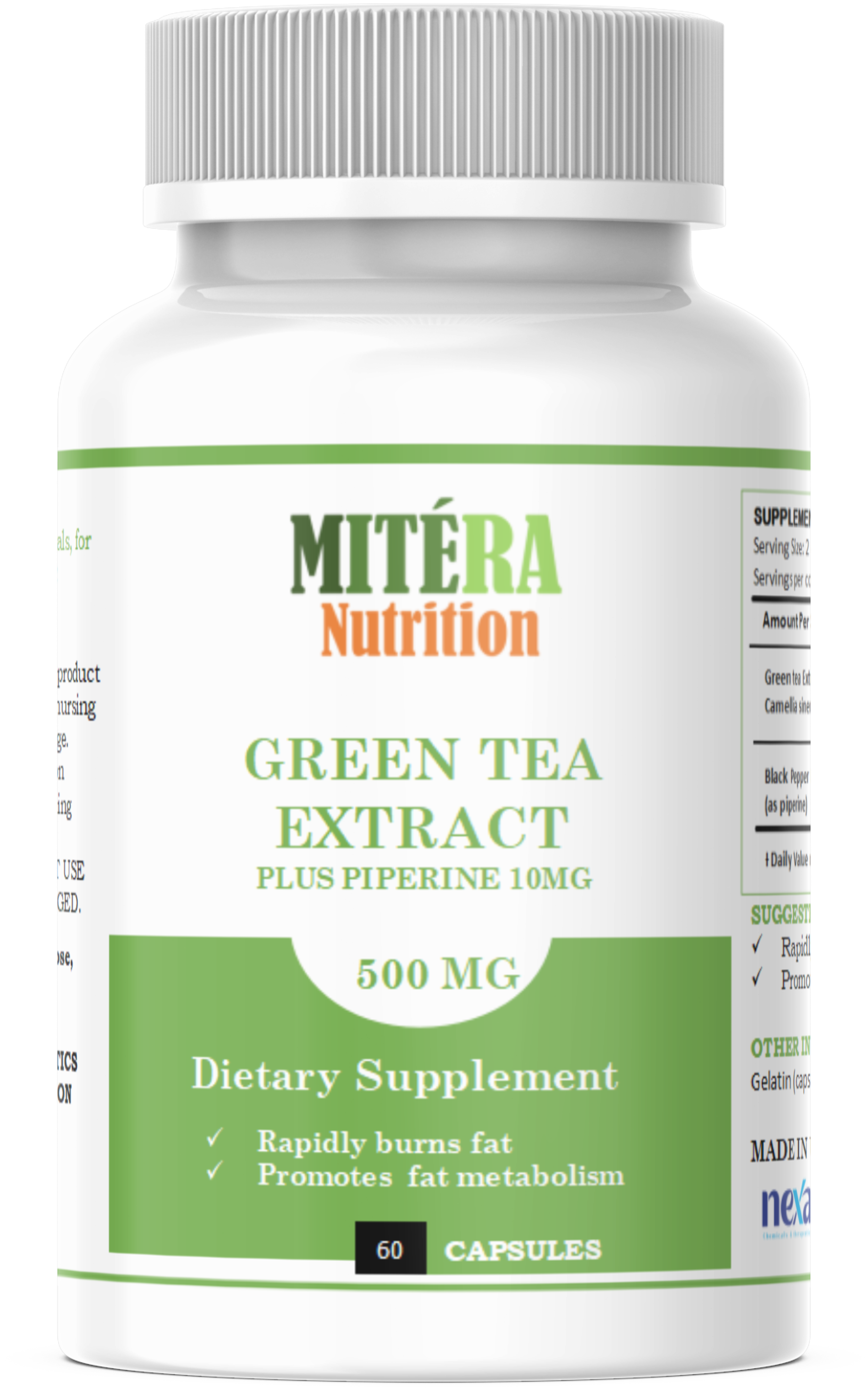 Mitera Nutrition Green Tea Extract Capsules